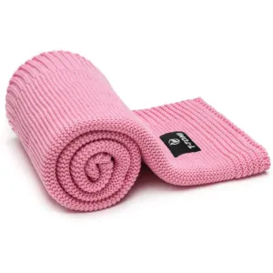 T-TOMI Knitted Blanket Pink Waves Strickdecke 80 x 100 cm 1 St