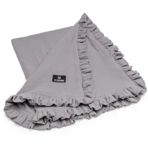 T-TOMI Muslin Blanket Decke Grey 80 x 100 cm 1 St