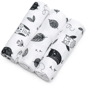 T-TOMI TETRA Cloth Diapers HIGH QUALITY Stoffwindeln Owls 70x70 cm 3 St