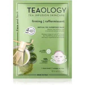 Teaology Face Mask Matcha Tea Superfood straffende Tuchmaske für die Gesichtskonturen mit Matcha 21 ml