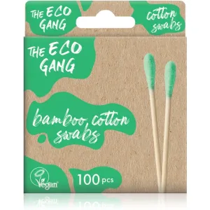 The Eco Gang Bamboo Cotton Swabs Wattestäbchen Farbe Green 100 St