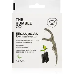 The Humble Co. Floss Picks Dental-Zahnstocher Charcoal 50 St