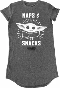 The Mandalorian T-Shirt Naps And Snacks Dark Heather L