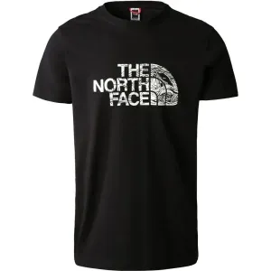 The North Face M S/S WOODCUT DOME TEE Herrenshirt, schwarz, größe L