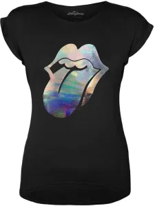 The Rolling Stones T-Shirt Foil Tongue Damen Black L