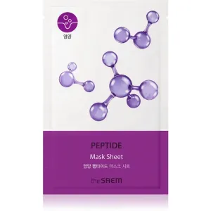 The Saem Bio Solution Peptide Textil-Maske zur intensiven Straffung und Aufhellung der Haut 20 g