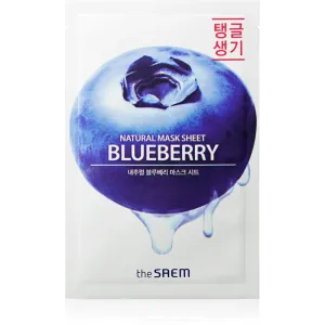 The Saem Natural Mask Sheet Blueberry Zellschichtmaske mit revitalisierender Wirkung 21 ml