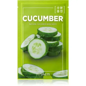 The Saem Natural Mask Sheet Cucumber Zellschichtmaske mit feuchtigkeitsspendender und revitalisierender Wirkung 21 ml