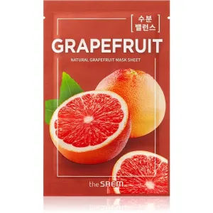 The Saem Natural Mask Sheet Grapefruit vitalisierende textile Maske zum Aufhellen der Haut 21 ml