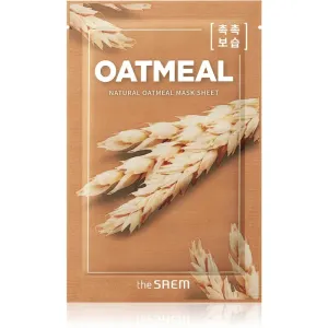 The Saem Natural Mask Sheet Oatmeal Zellschichtmaske mit feuchtigkeitsspendender und revitalisierender Wirkung 21 ml