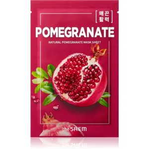 The Saem Natural Mask Sheet Pomegranate Textil-Maske zur intensiven Straffung und Aufhellung der Haut 21 ml
