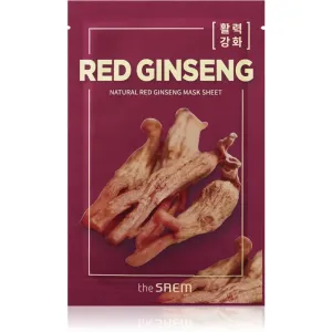 The Saem Natural Mask Sheet Red Ginseng Zellschichtmaske zur Komplettpflege 21 ml