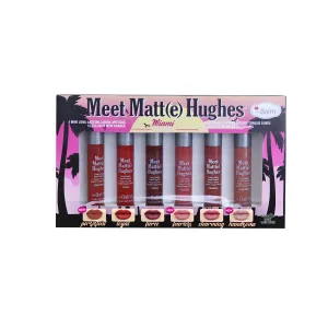 theBalm Meet Matt(e) Hughes Mini Kit Miami Set mit flüssigen Lippenstiften (für einen langanhaltenden Effekt)