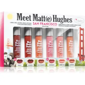 theBalm Meet Matt(e) Hughes Mini Kit San Francisco Set mit flüssigen Lippenstiften für einen langanhaltenden Effekt