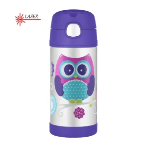 Thermos FUNtainer Baby Thermosflasche mit Stroh - Eule 355 ml