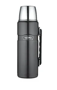 Thermos Style Thermos für Getränke mit Henkel - Metallic-Grau 1,2 l