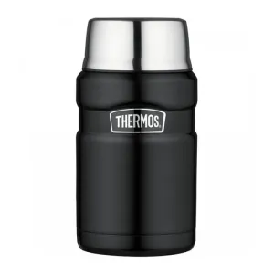 Thermos Style Thermos für Lebensmittel mit einer Tasse - mattschwarz 710 ml