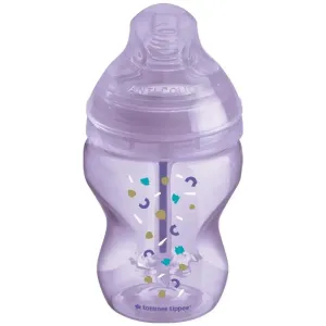 Tommee Tippee Closer To Nature Anti-colic Advanced Baby Bottle Babyflasche Slow Flow Purple 0m+ 260 ml