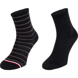 Tommy Hilfiger WOMEN SHORT SOCK 2P PREPPY Damen Socken, schwarz, größe 35-38