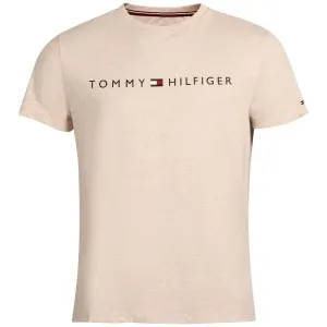 Tommy Hilfiger CN SS TEE LOGO Herrenshirt, beige, größe L