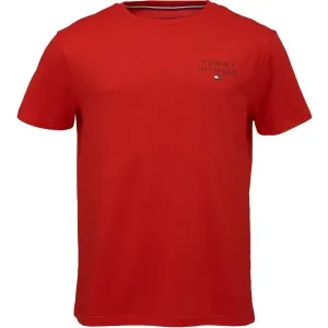 Tommy Hilfiger TH ORIGINAL-CN SS TEE LOGO Herrenshirt, rot, größe L