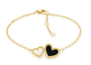 Tommy Hilfiger Bezauberndes vergoldetes Armband mit Herzen Enamel Hearts 2780740