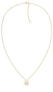 Tommy Hilfiger Elegante vergoldete Halskette mit Kristall Layered 2780801