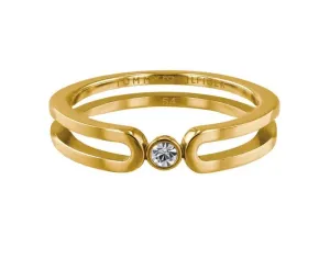 Tommy Hilfiger Feiner vergoldeter Ring mit Kristall TH2780101 54 mm