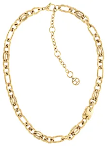 Tommy Hilfiger Massive Halskette aus vergoldetem Stahl Contrast Link Chain 2780784