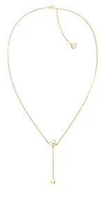 Tommy Hilfiger Moderne vergoldete Halskette mit Herzen Hanging Heart 2780672