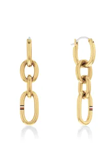Tommy Hilfiger Moderne vergoldete Ohrringe Contrast Link Chain 2780786