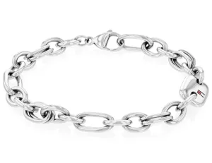 Tommy Hilfiger Modisches Stahlarmband Contrast Link Chain 2780789