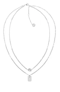 Tommy Hilfiger Stilvolle doppelte Halskette aus Stahl 2780715
