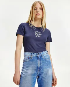 Tommy Jeans Skinny Script Tee T-Shirt Blau