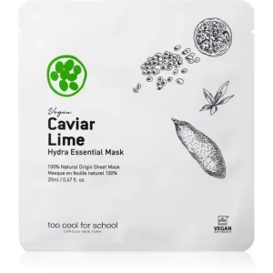 Too Cool For School Caviar Lime Hydra Essential Mask Zellschichtmaske mit feuchtigkeitsspendender und beruhigender Wirkung 20 ml