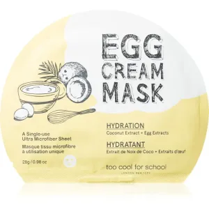 Too Cool For School Egg Cream Mask Zellschichtmaske mit aufhellender und feuchtigkeitsspendender Wirkung 28 g