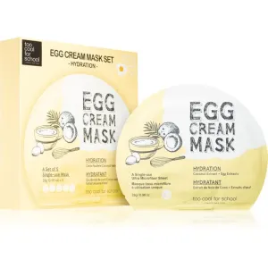 Too Cool For School Egg Cream Mask Zellschichtmaske mit aufhellender und feuchtigkeitsspendender Wirkung 5x28 g