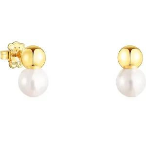 Tous Bezaubernde vergoldete Ohrringe mit Perle Gloss 111233590