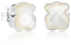 Tous Silberne Teddybär-Ohrringe mit Perlmutt Icon Color 315113560