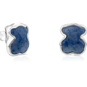 Tous Silberne Teddybär-Ohrringe mit blauem Dumortierit Icon Color 615433550