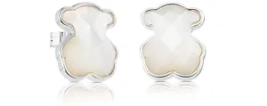 Tous Silberne Teddybär-Ohrringe mit Perlmutt Icon Color 815113500