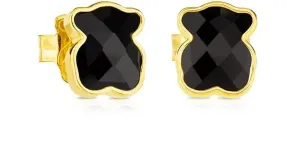 Tous Vergoldete Teddybär-Ohrringe mit Onyx Icon Color 815433501