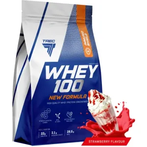 Trec Nutrition Whey 100 New Formula Molkenprotein Geschmack Strawberry Cream 700 g
