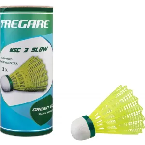 Tregare NSC 3 SLOW YELLOW Badminton-Federbälle, grün, größe os