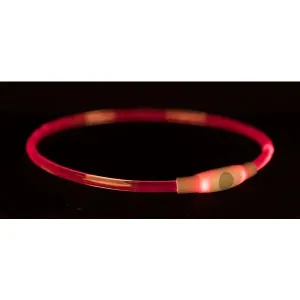 TRIXIE FLASH LIGHT RING USB L-XL Leuchtendes Halsband, rot, größe os