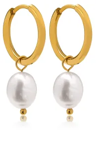 Troli Bezaubernde vergoldete Ohrringe mit Perlen 2v1 VAAXF340G