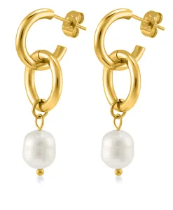 Troli Dezente vergoldete Ohrringe mit Perlen VAAJDE201463G