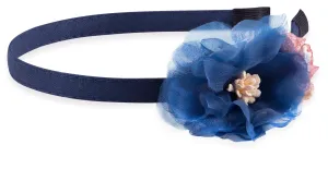 Troli Ein dezentes blaues Haarband mit Blumen