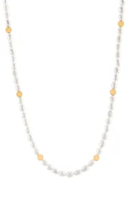 Troli Elegante Halskette mit echten Perlen VAAXP1319G