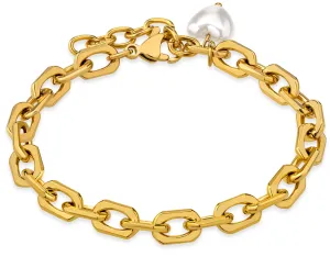 Troli Elegantes vergoldetes Armband mit einer Perle